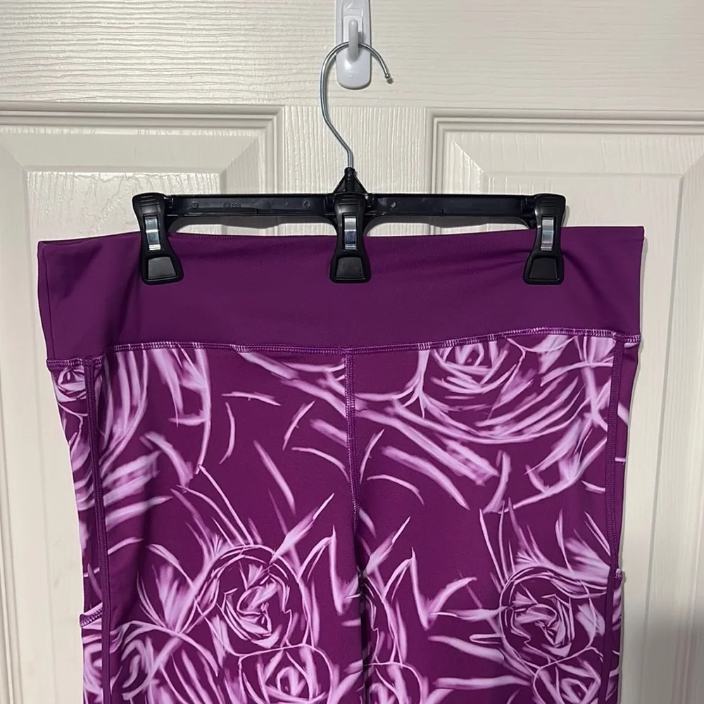 Purple Patterned Women's Pants - Picture 2 of 6
